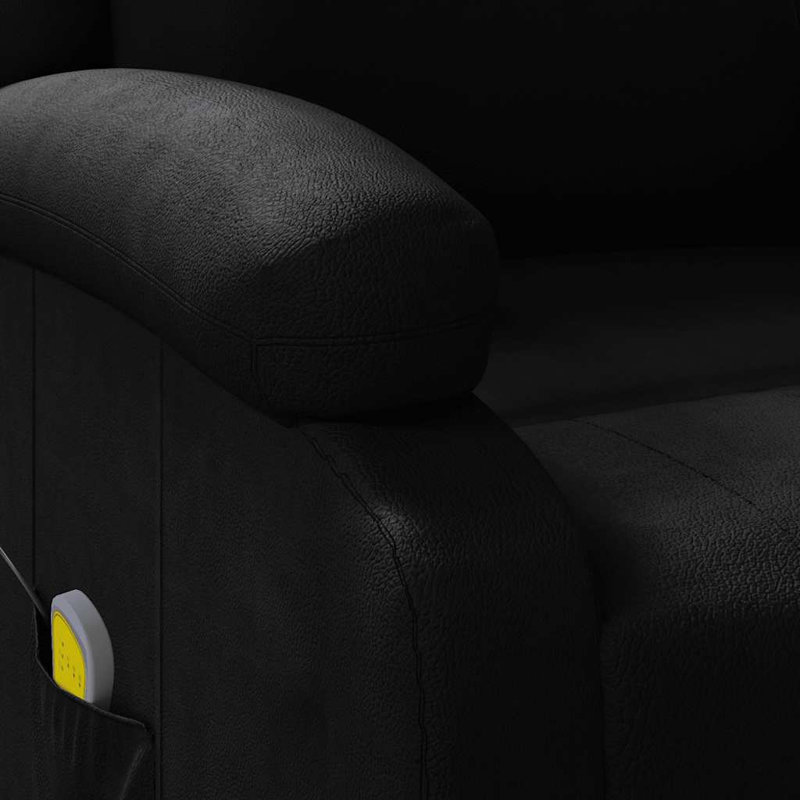 Fauteuil de massage Vidaxl en similicuir noir