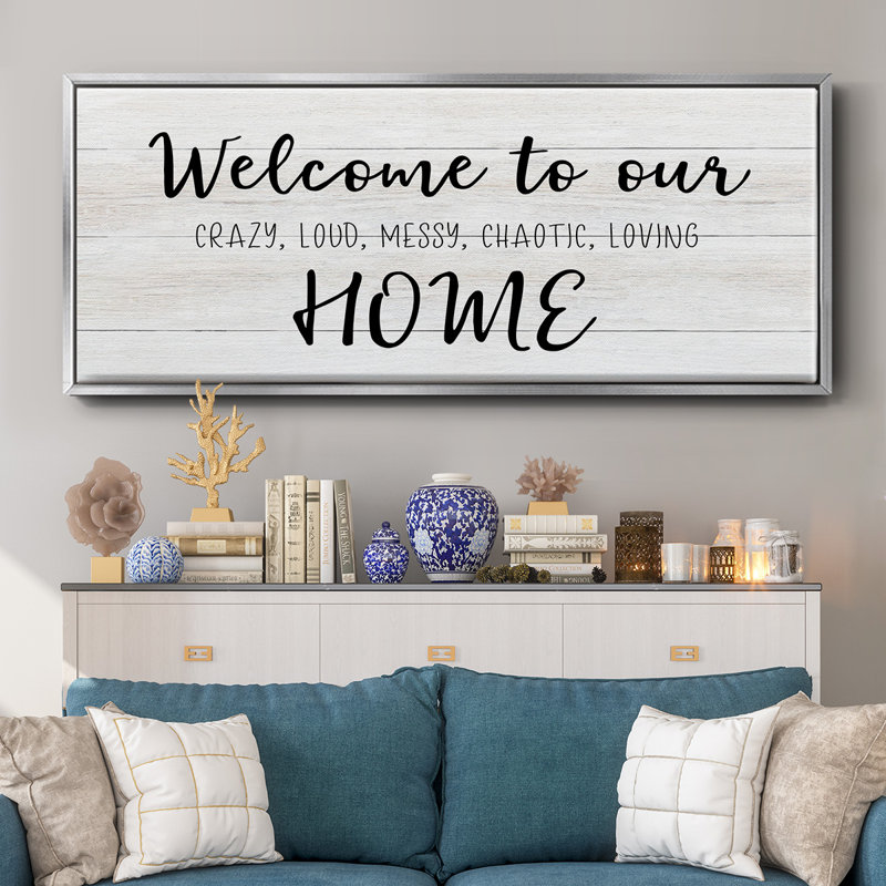 Welcome to Our Home - Toile encadrée, H 12 po x l 30 po