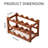 12 Bottle Rustic 3 Tier Bamboo Wine Rack, Countertop Organizer in Walnut
