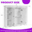 Armoire à pharmacie murale avec tablette réglable - fabrication en panneau de fibres à densité moyenne de première qualité - H 38,78 po x l 20,47 po x P 7,48 po