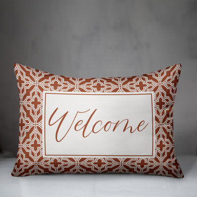  Welcome Outdoor Rectangular Pillow Cover and Insert