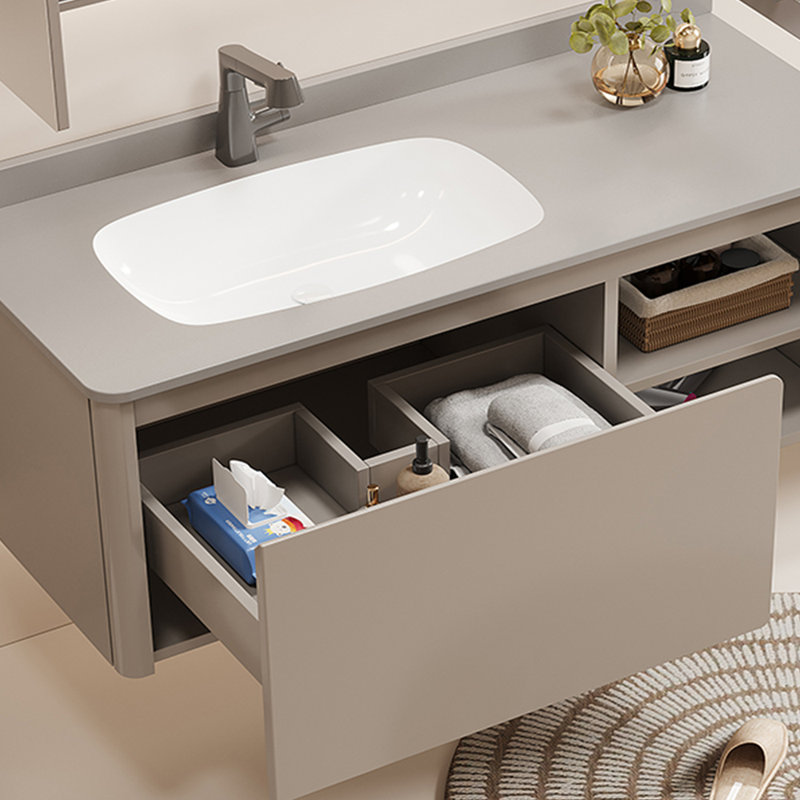 Modern cream style bathroom cabinet