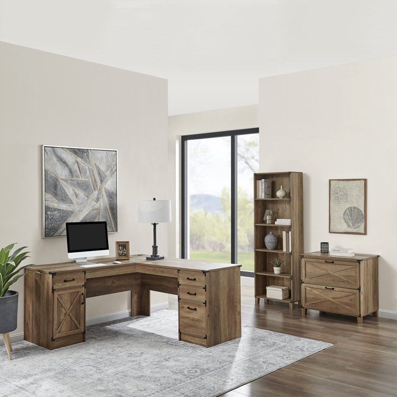 Nguyen L-Shaped Executive Desk Office Set
