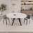 5 Pieces Dining Table Set, Expandable Dining Table With 4 Cushioned Dining Chairs