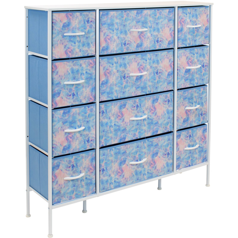 Commode avec 12 tiroirs - Unité de rangement pour commode pour chambre à coucher