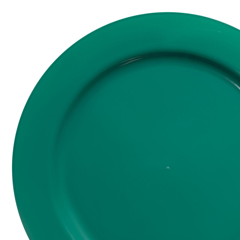 Assiettes à salade en plastique jetables rondes en plastique de couleur unie (7,5 po)
