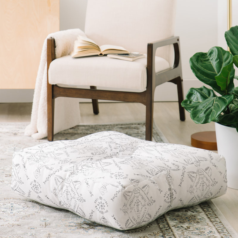 Housse de coussin carrée à motif reeve schatzi, Gris
