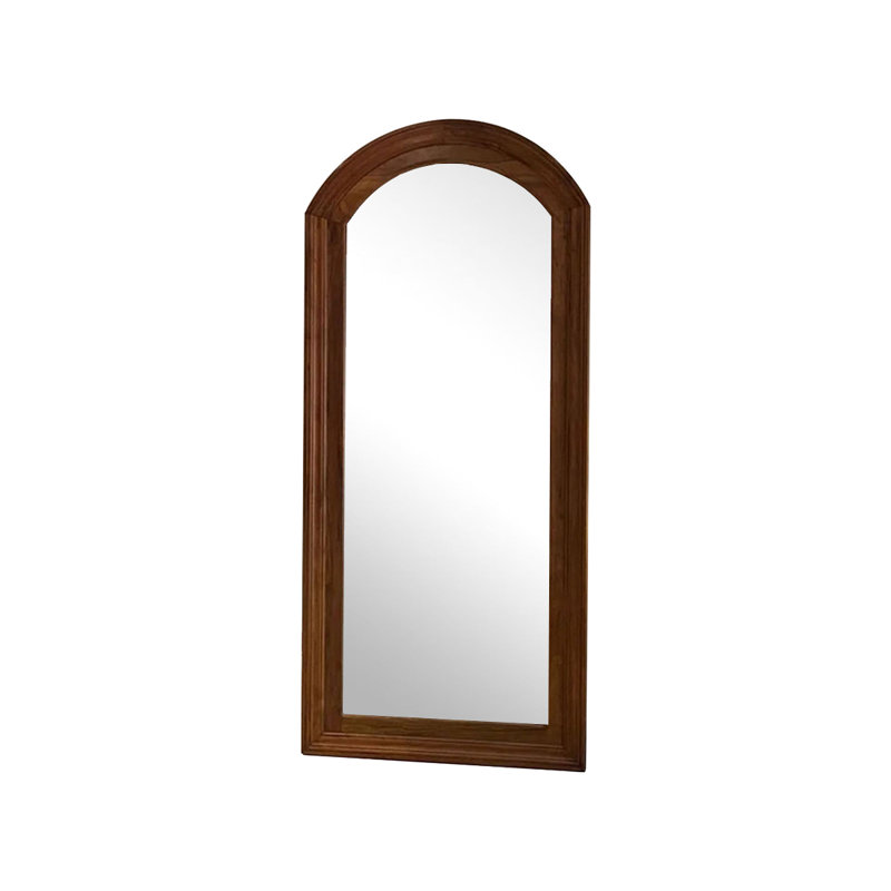 Half-circle Manufactured Wood Full Length Mirror, 78.74" x 39.37"