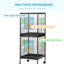 Cage à oiseaux Pawhut Largeur pour envergure, volière d'oiseaux d'intérieur avec conception à portes multiples, convient pour un canari, pinson, conure, 55 po, noir-130637748