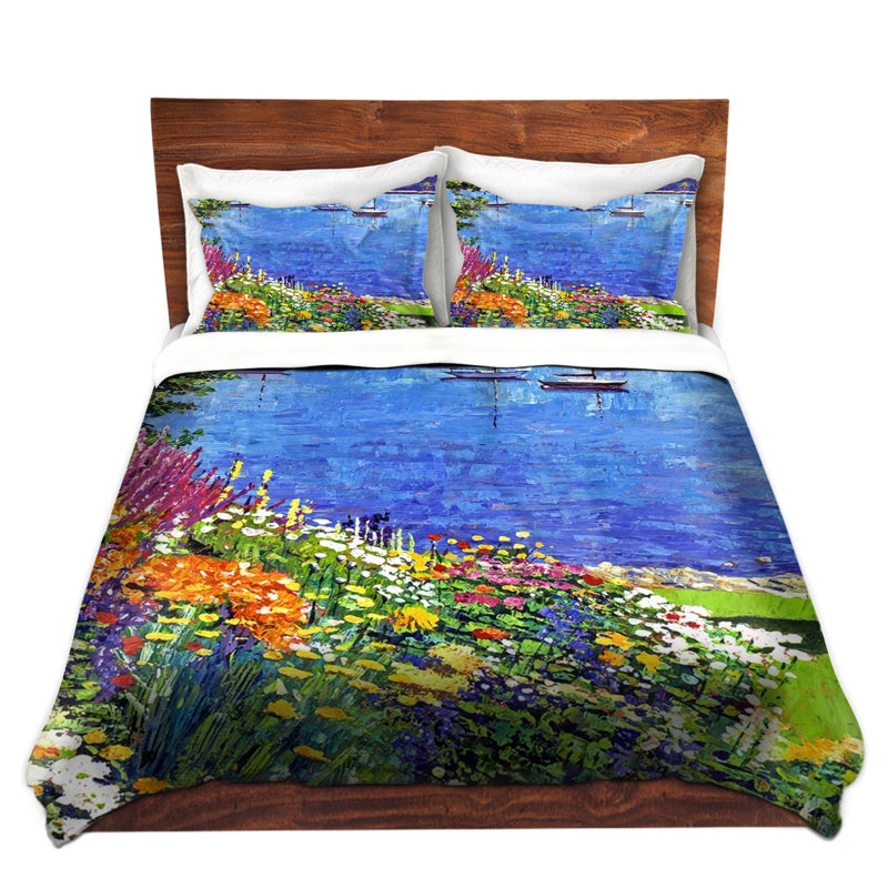 Ensemble de housse de couette de jardin voilier bay, 1 housse simple + 1 taie standard