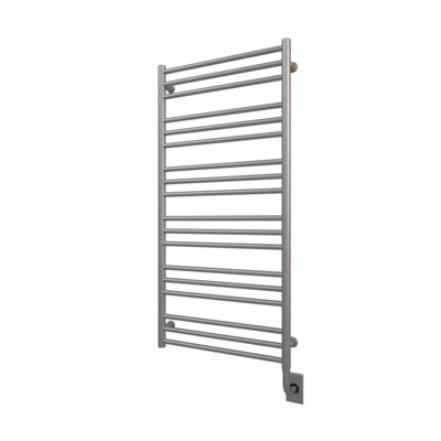 23.5"x47.5" Sorano Wall Mounted Electric Towel Warmer Modern Heated Towel Rack - Brushed Nickel, Includes Programmable Smart Switch, Lifetime Warranty