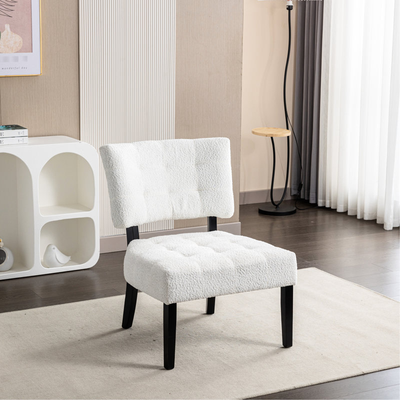 Fauteuil d'appoint Boucle, surdimensionné pour des sièges très confortables, 27 x 31 34 H, chaise blanche avec siège spacieux - améliore le confort et le style