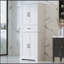 Armoire de rangement pour salle de bain avec espace de rangement multifonctionnel, tiroir avec glissières, tablette réglable, blanc-745795765