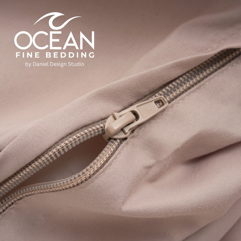 Ensemble de housse de couette en microfibre OCEAN FINE BEDDING, Beige, Housse de couette très grand + 2 très grandes ta