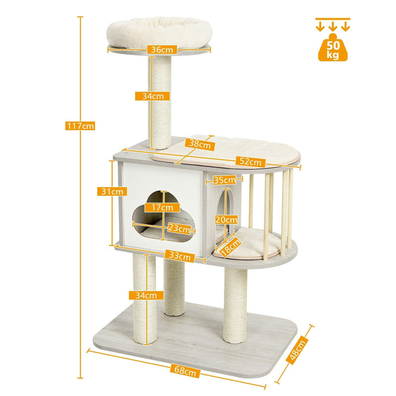 Morandiere 45.98cm H Cat Tree