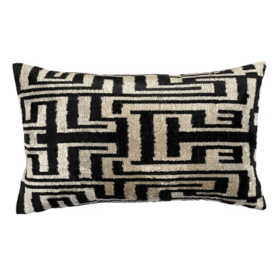 Maze Silk Velvet Pillow Cover And Insert