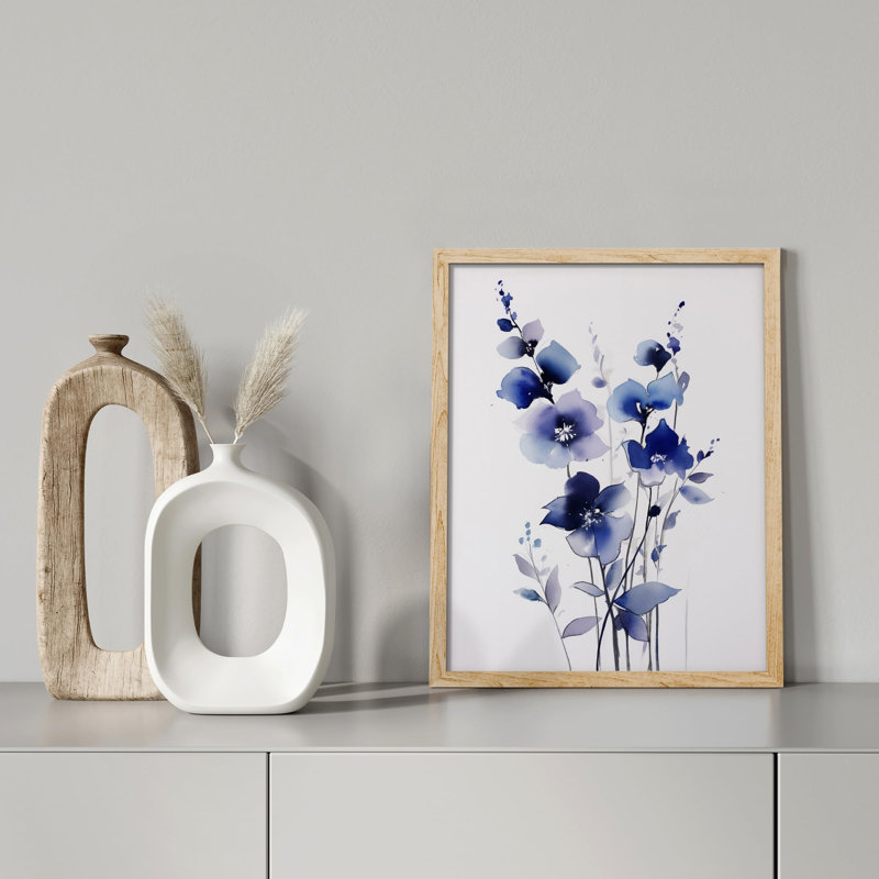 "Bureau de fleurs mauves, réalisme, nature rustique, détente / calme multicolore" sur papier, H 10 po x l 8 po, Naturel