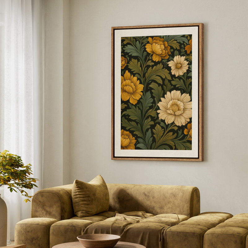 Art mural encadré, impressions murales rétro pour chambre à coucher - 24 po x 36 po, Naturel, H 36 po x l 24 po