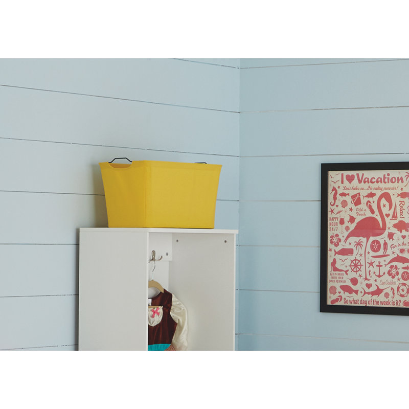 Wire Frame Wide Fabric Bin, Yellow