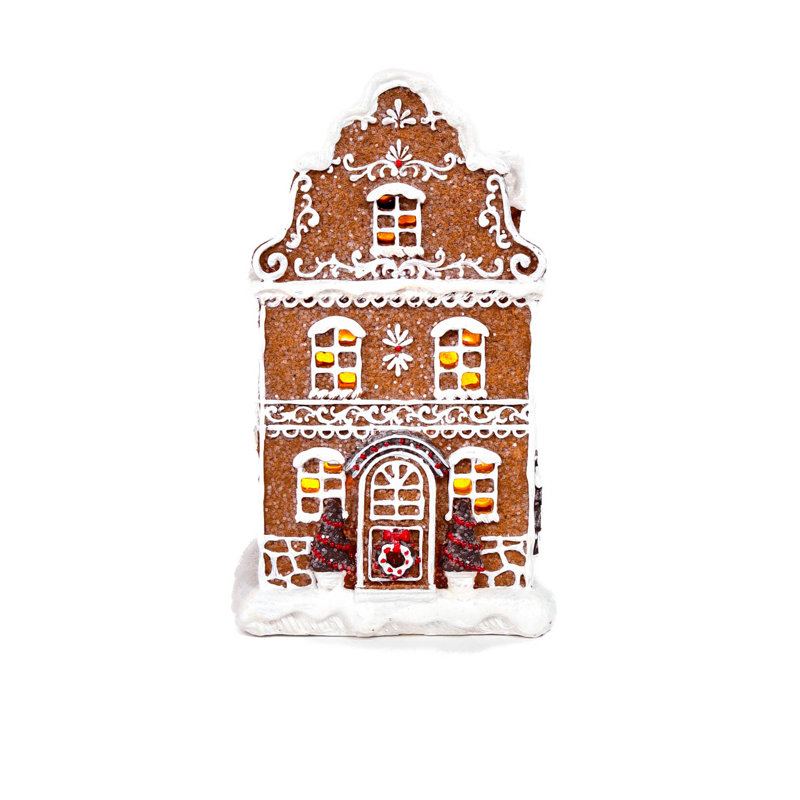 Sitting Brown Festive Gingerbread Home