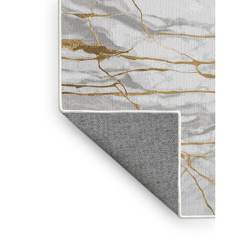 Machine Washable Green Area Rug, Square 7'