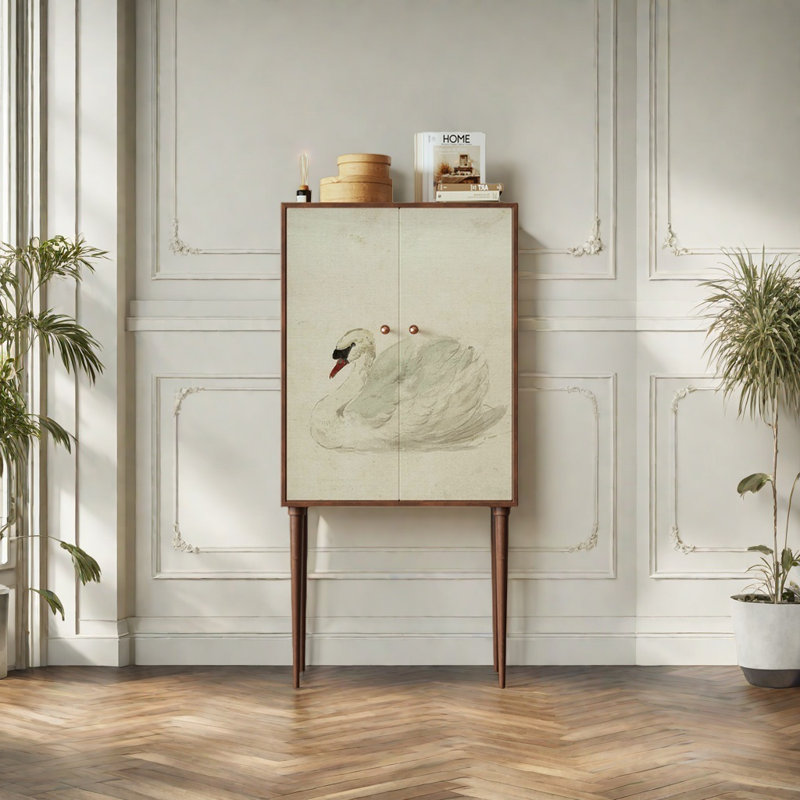 Bibliothèque française de style rétro classique, Brun
