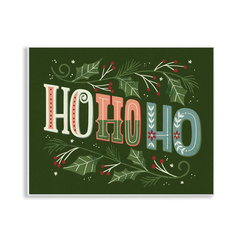 «Ho Ho Ho Winter Winter Leaves», art par Loni Harris