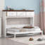 Lit escamotable simple avec 3 tiroirs - Lit mural peu encombrant avec rangement en bois, fabrication en panneau de fibres à densité moyenne blanc et en LVL, aucun sommier requis (capacité de 400 lb)