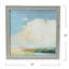 Reproduction carrée de paysage abstrait avec cadre en bois et couvercle en verre