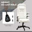 Fauteuil de bureau blanc à haut dossier, avec 6 points de vibration, fauteuil chauffant inclinable en cuir pour ordinateur portable avec accoudoirs et télécommande-1762920225