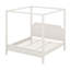 Structure de lit à baldaquin en bois avec tête de lit, lit plateforme à baldaquin moderne avec pieds de soutien, espace de rangement sous le lit-130557778-130557779
