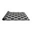 Tapis noir et blanc à motif géométrique-1103567885