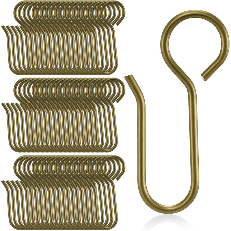 60-pack Bronze Curtain Track S Hooks