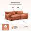 Canapé modulaire Cloud Couch, canapé modulaire en chenille, design minimaliste moderne pour le salon, siège profond et dossier de soutien, base antidérapante, aucun assemblage requis-1830955890-1832516047