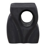Quinby Mango Wood End Table, Black