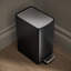 6-Liter Step Trash Can, Black Stainless-1053390340