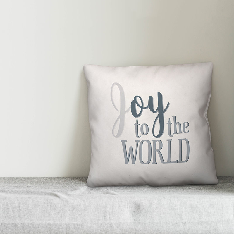  Coussin Oy to the World, 16 po x 16 po, Housse de coussin seulement - sans coussin