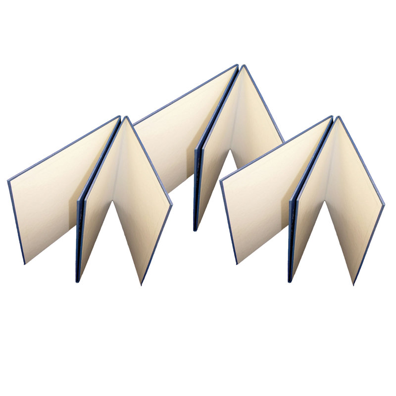 Beige and Blue Chipboard Folding Blank Game Boards, 18" x 18", Pack of 3