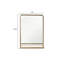 Miroir mural en métal avec tablette-1459192179