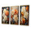 «Chrysanthemums Autumn Collage», 3 pièces sur toile-938386739-938386736