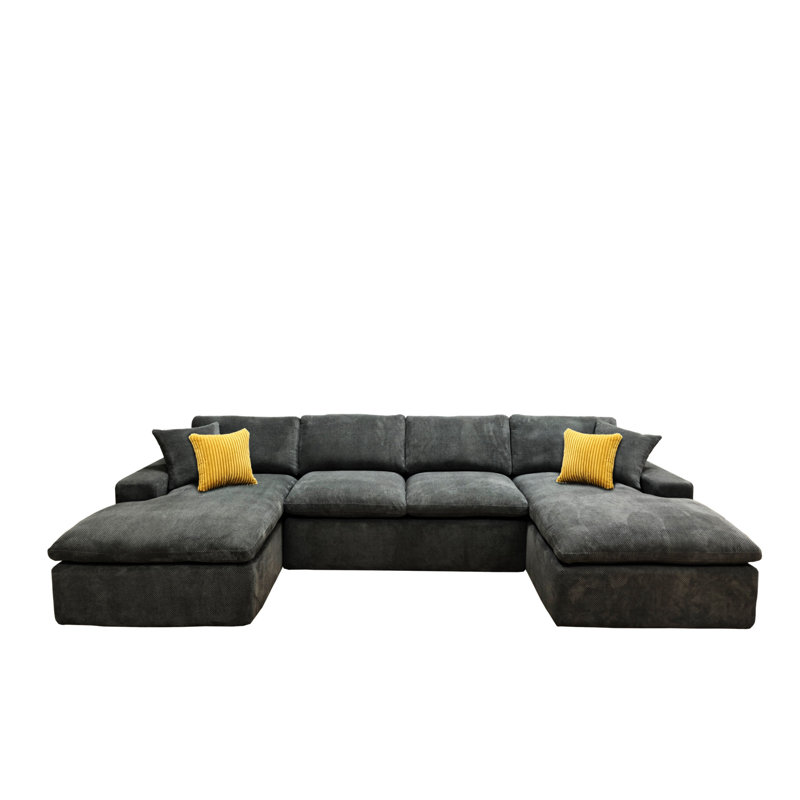 Coffee-Bean Like Upholstered Full Compressed Sectional
