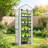 Outsunny 5 Tier Mini Greenhouse With Screen Roof, 27.6 Inch x 19.7 Inch x 75.6 Inch Portable Small Greenhouse With High‑Strength PE Cover, Roll‑Up Zipper Door For Garden, Yard And Backyard, White-137454429-137454423-137454427