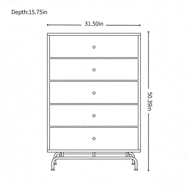 Armoire décorative French Creative Design, H 50,39 po x l 31,5 po x P 15,75 po