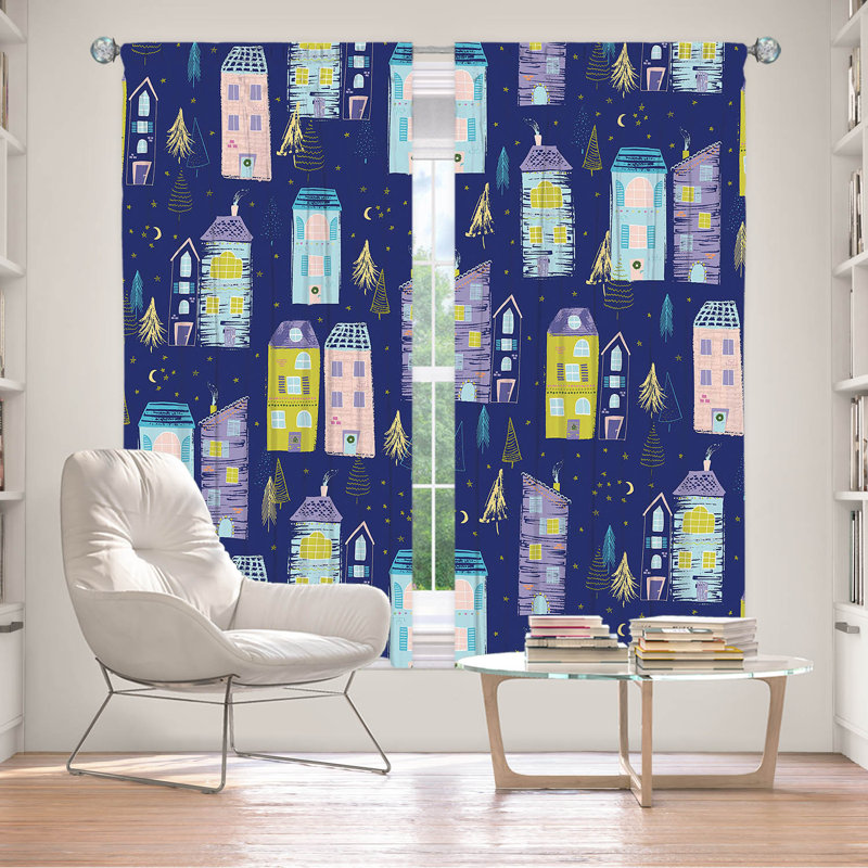 Paire de rideaux obscurcissant en polyester Haron, L 40 po x L 82 po