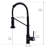 Hot And Cold Kitchen Faucet, Black, Pull Out Spray, Solid Brass, Single Handle Mixing Valve Modern Sink Down , Hole Flow Regulating Tap