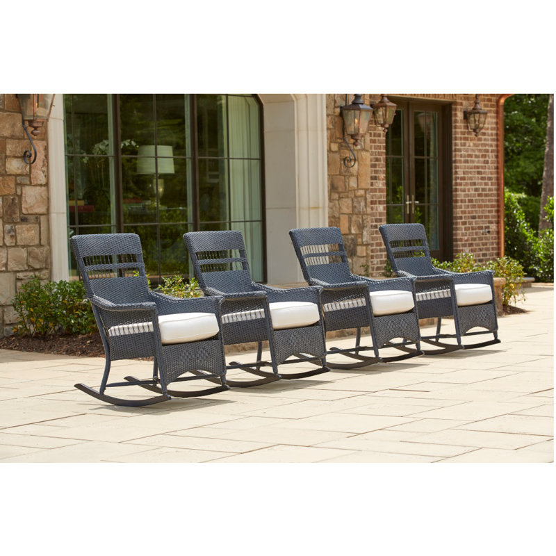 Nantucket Outdoor Rocker Chair, Loveboat Saffron, Hickory