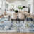 Modern Abstract 2x6 Runner Rug – Washable, Non-Slip for Hallways, Kitchen, Bathroom, Laundry Room (Blue Yellow)-26565285