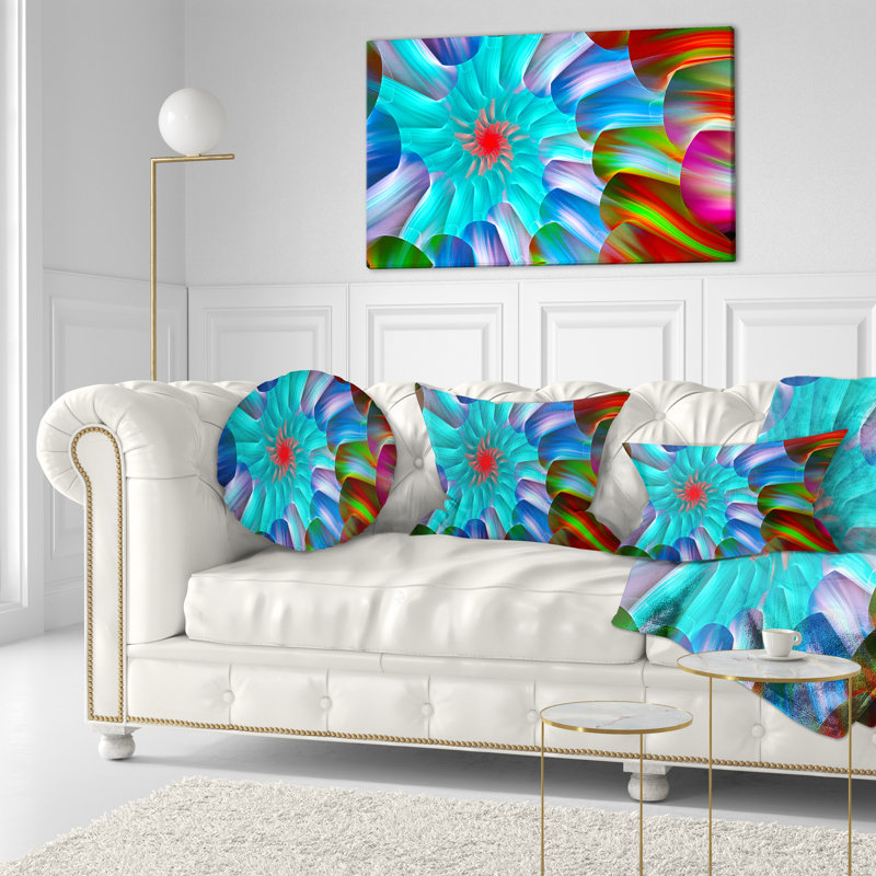 Spirales fractales multicouches - coussin imprimé abstrait