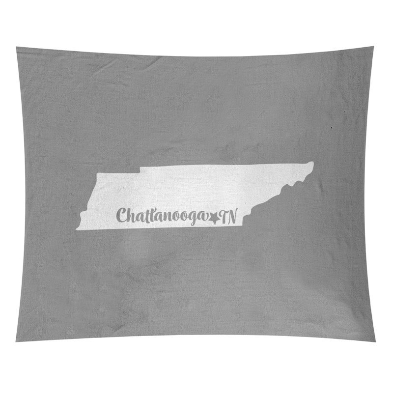 Tapisserie de Chattanooga, Tennessee, H 88 po x l 104 po, Gris