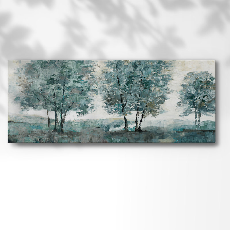 " Teal Sentinel ", 20" H x 50" W x 1.5" D